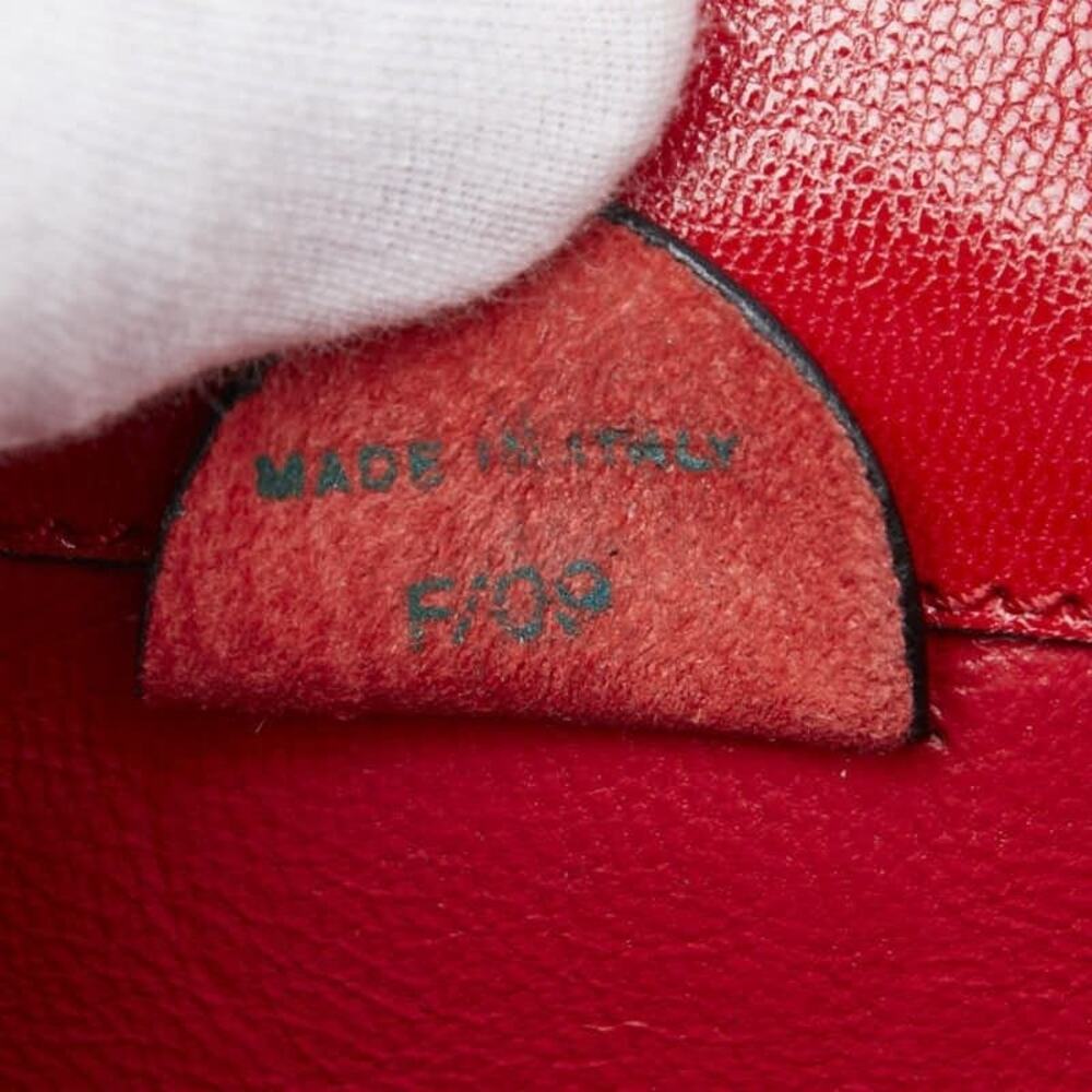 Celine Python Logo Chain Shoulder Bag Red - Picture 8 of 12